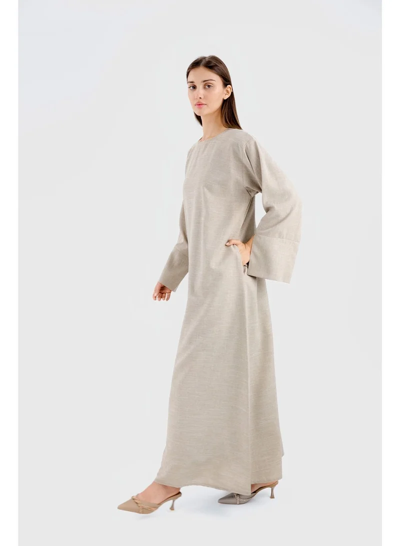 Ophelia  Linen Pocket Abaya for Women – Handcrafted UAE | Original Ophelia Design | Modest Wear for Women | Best Price UAE